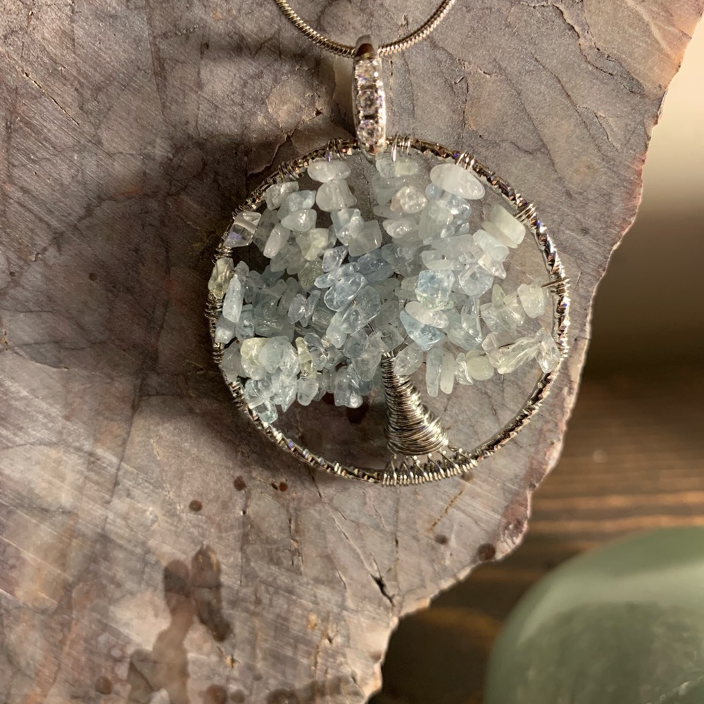 Alchemy63 Handmade Agate Tree of Life Pendant